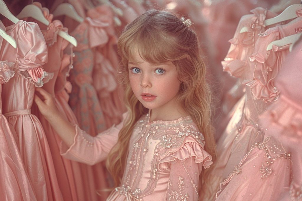La force féminine incarnée par les robes de princesse roses