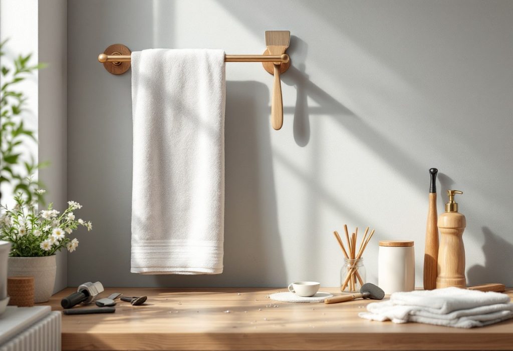 Comment installer un porte-serviettes en 5 étapes